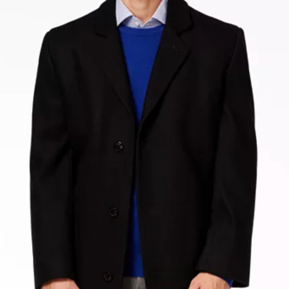 London Fog Men's Signature Wool-Blend Overcoat